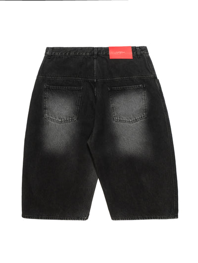 Black Denim Jorts