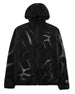 Black and grey Tidegrey windbreaker, front view
