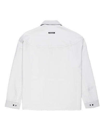 Giacca leggera con zip bianca Eyestar, vista dietro