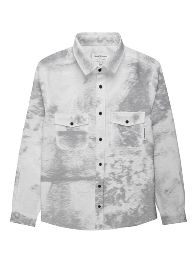 Camicia a maniche lunghe grigia Grey Noise, vista davanti