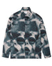 Petrol green and pink Militant Maw long sleeve shirt, front view
