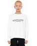 White Concept crewneck sweatshirt, worn, front view