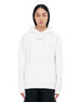 Sudadera con capucha blanca No Inspiration, puesta, vista frontal
