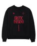 Black Infernal Groove crewneck sweatshirt, front view