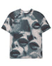 Petrol green and pink Militant Maw T-shirt, front view