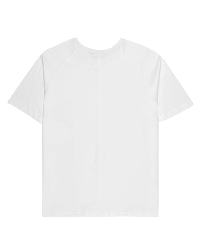 T-shirt bianca Manifesto, vista dietro