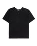 Tricou raglan negru, vedere din față