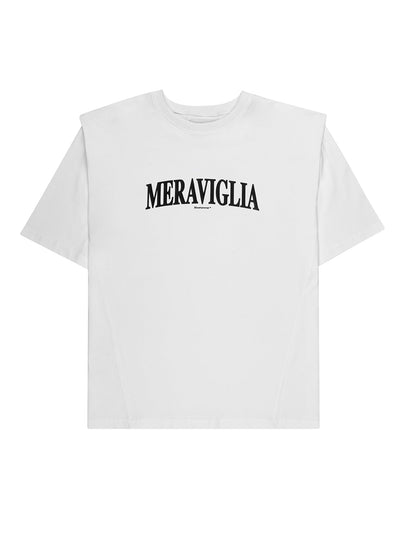 تيشيرت أبيض Meraviglia، منظر أمامي