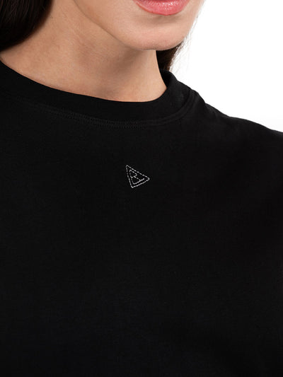 Μαύρο T-shirt Minimal SP, λεπτομέρεια του λογότυπου