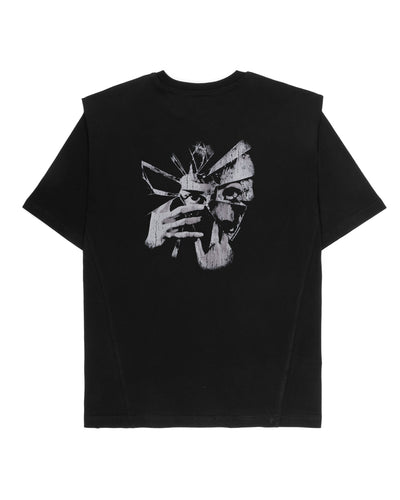T-shirt nera Egodeath SP, vista dietro con la stampa