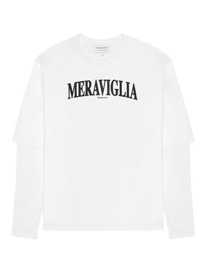 T-shirt de manga comprida branca Meraviglia White, vista de frente