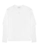 Tricou alb cu mânecă lungă Minimal, vedere din față