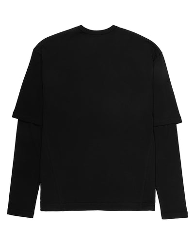 T-shirt a maniche lunghe nera Needle Core, vista dietro