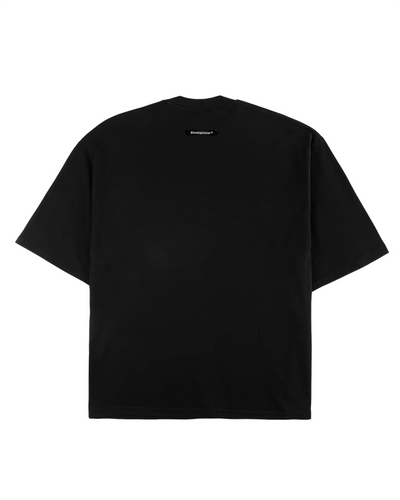 T-shirt boxy nera Egodeath, vista dietro