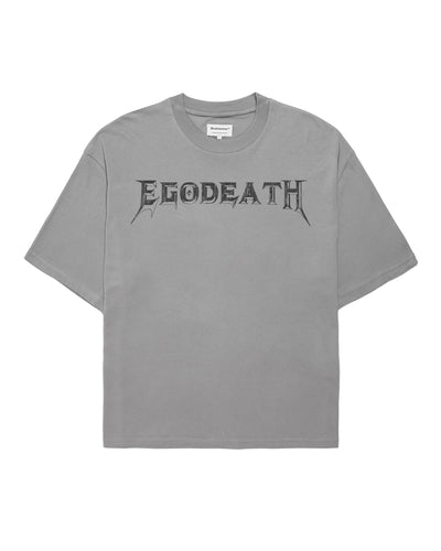 T-shirt boxy grigia Egodeath, vista davanti
