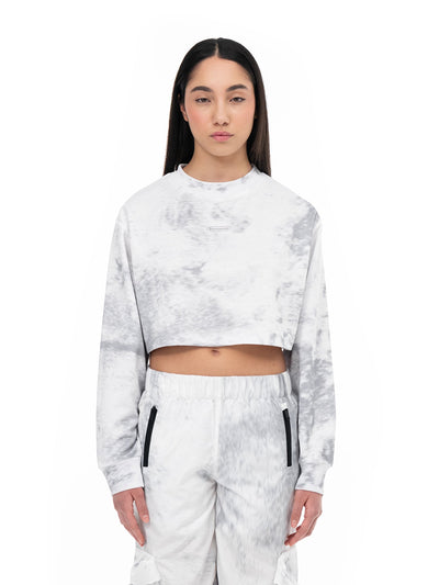 Grey Noise Sweatshirt Crop | Blowhammer