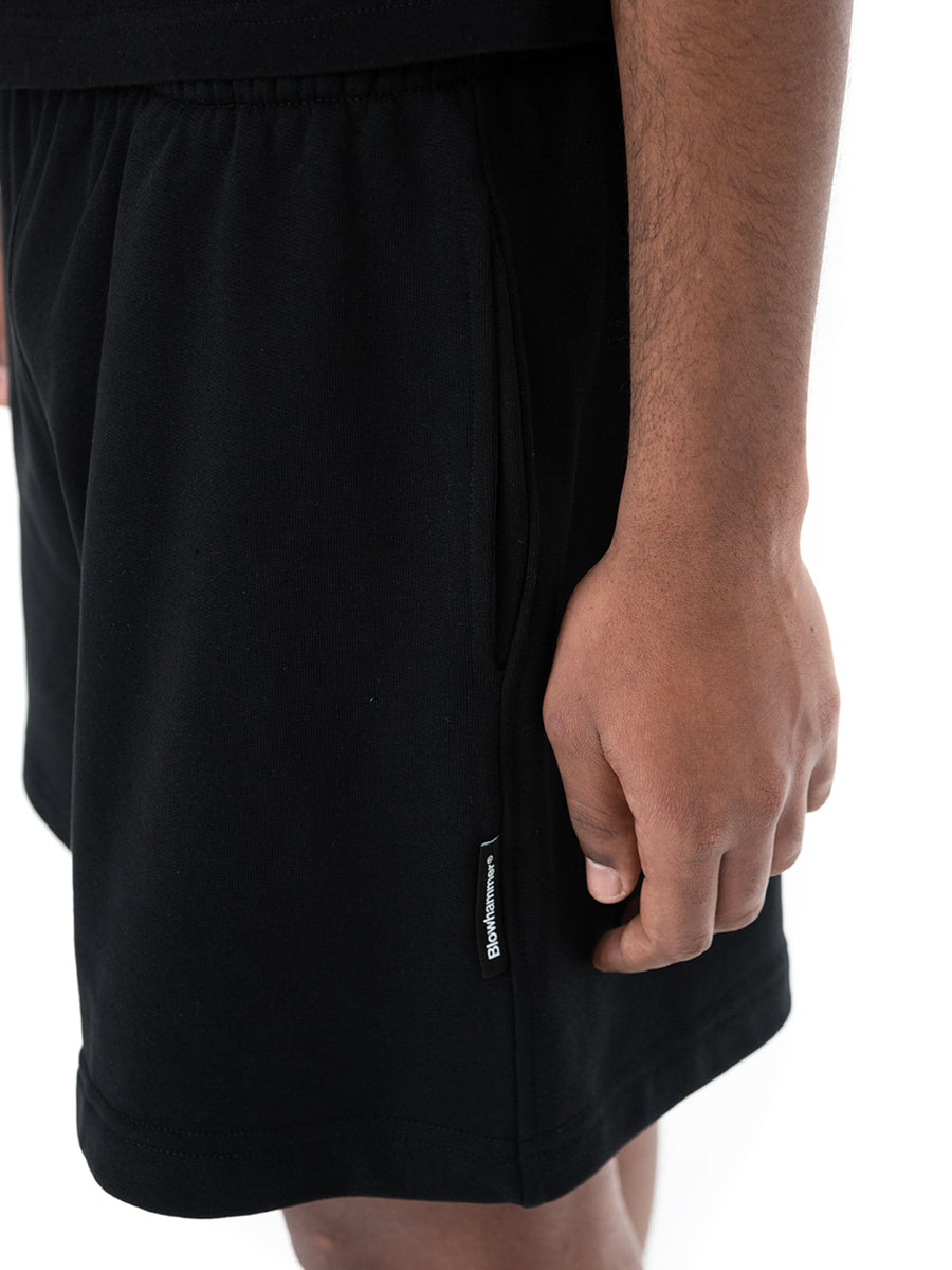 Classic Black Bermuda shorts, side pocket detail