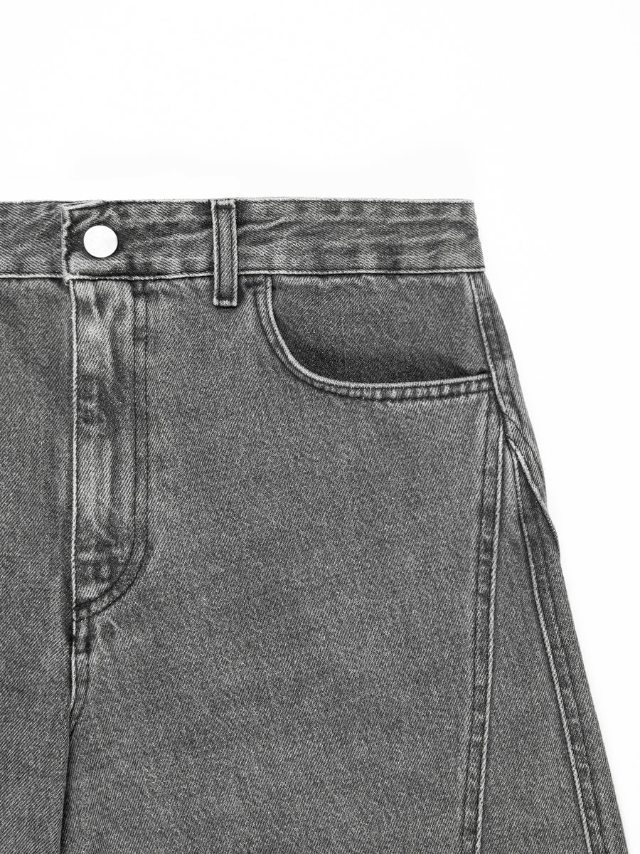 Grey Void jeans, front pocket detail