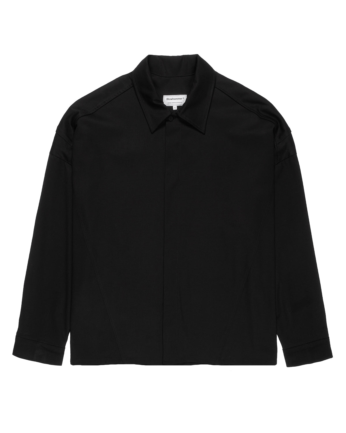 Minimal Black Langarmhemd