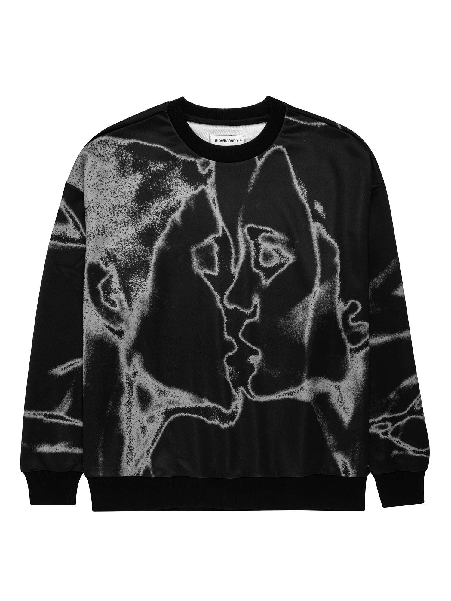 Unkiss Black crewneck sweatshirt, front view