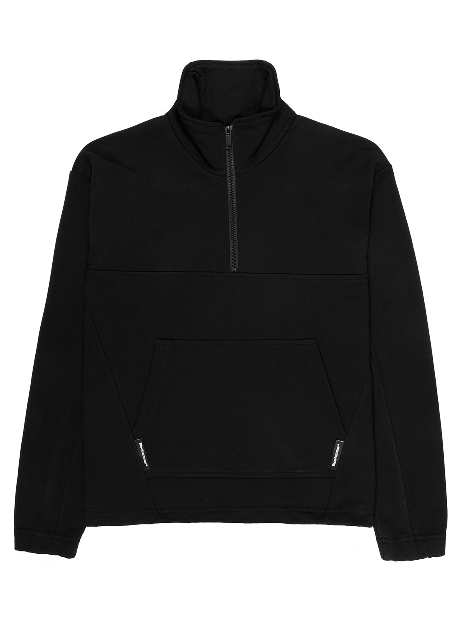 Sudadera de media cremallera negra Eclipse, vista frontal