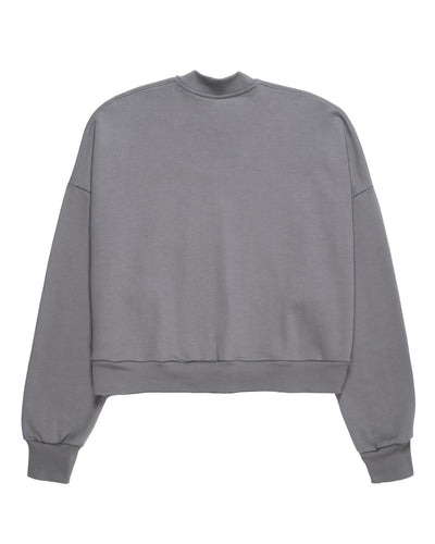 Minimal Grey Felpa Girocollo