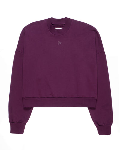 Minimal Purple Felpa Girocollo