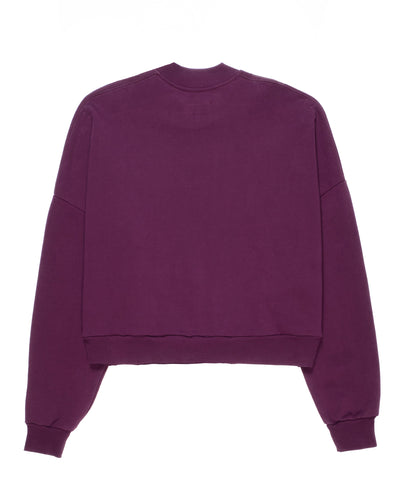 Minimal Purple Felpa Girocollo