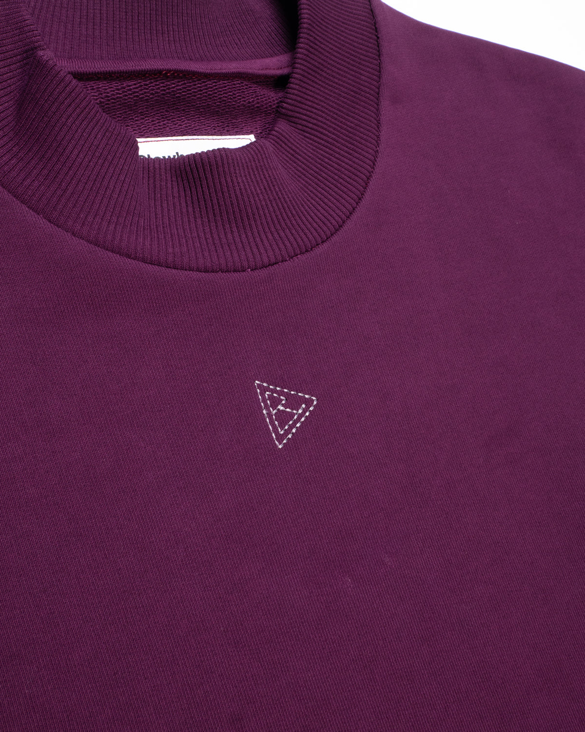 Minimal Purple Felpa Girocollo