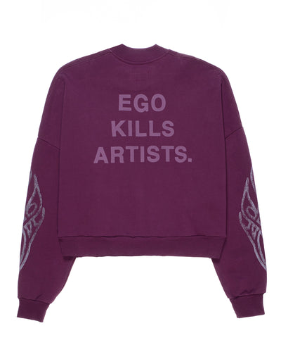 Ego Kills Artist Purple Felpa Girocollo