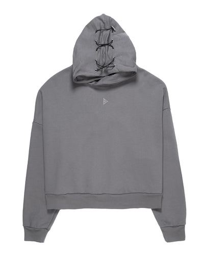 MINIMAL Grey Felpa Cappuccio Boxy