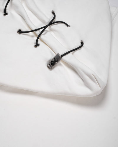 MINIMAL Cream Felpa Cappuccio Boxy