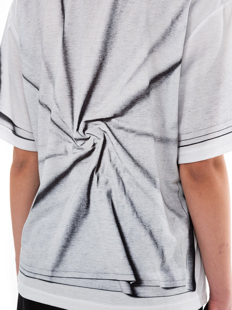 White Crux T-shirt, back print detail