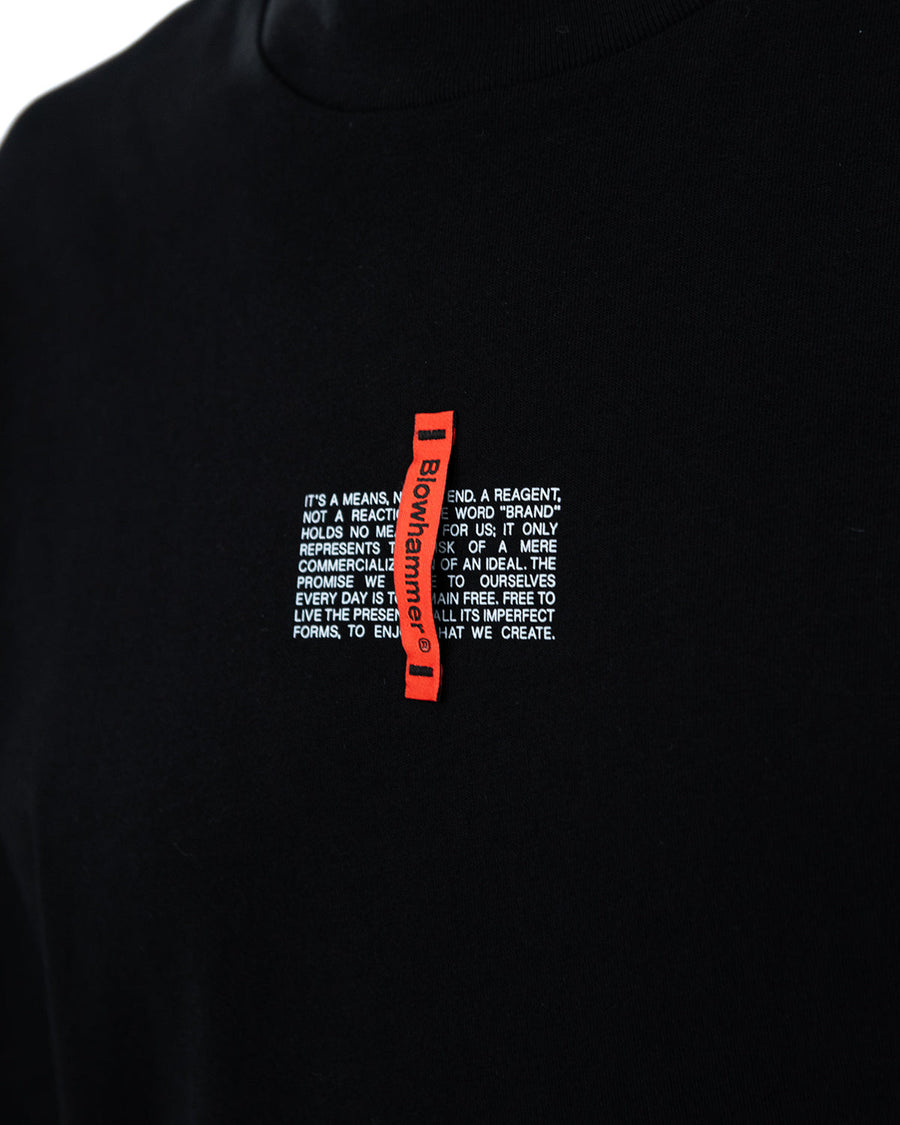 Flag T-shirt in black, print detail