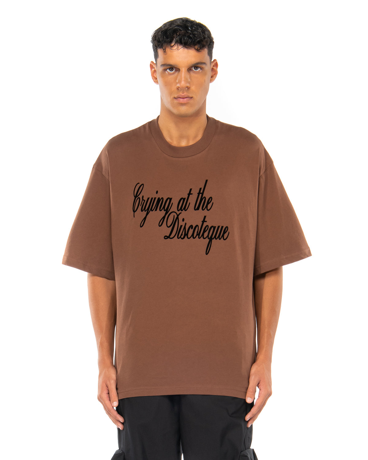 Crying@Disco T-Shirt | Blowhammer, color_brown