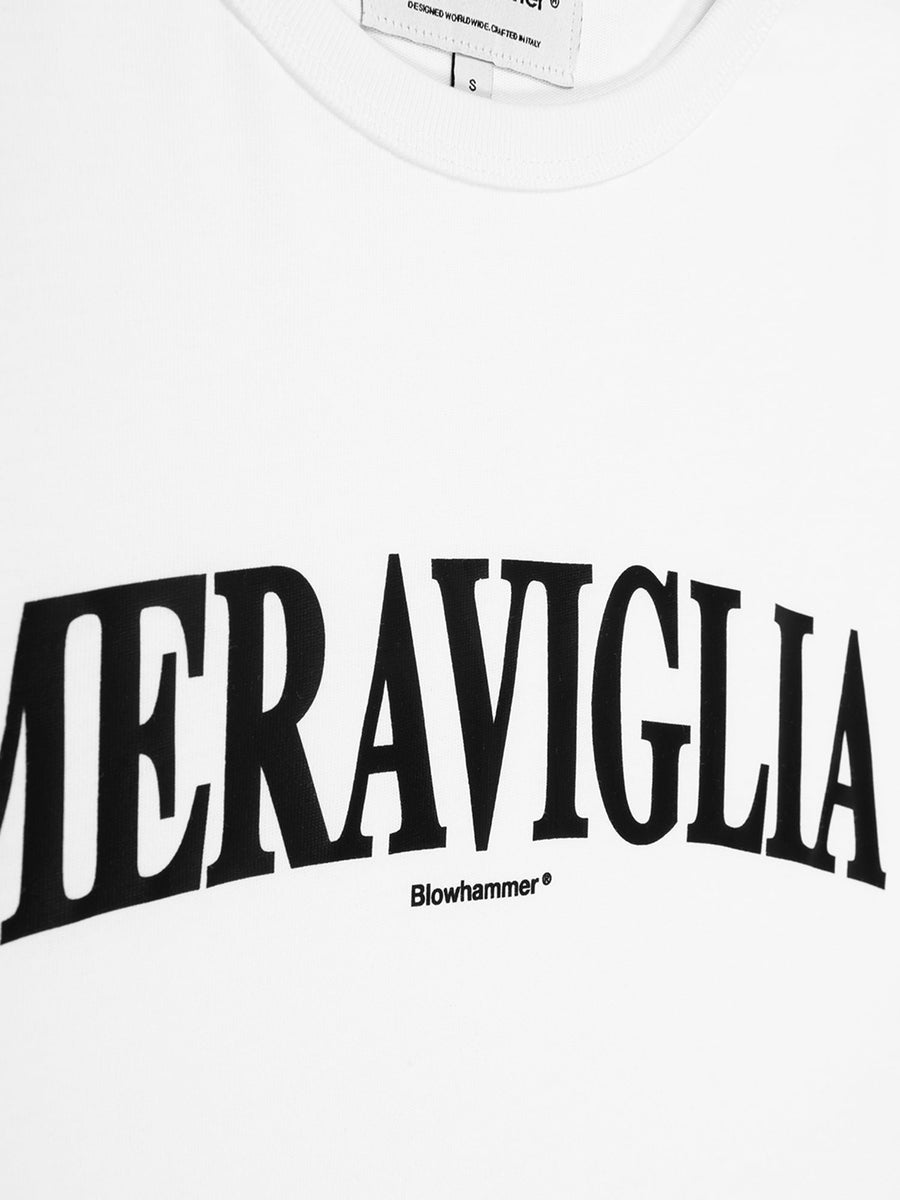 Meraviglia White long sleeve T-shirt, print detail