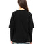 T-shirt a maniche lunghe nera Minimal, indossata, vista dietro