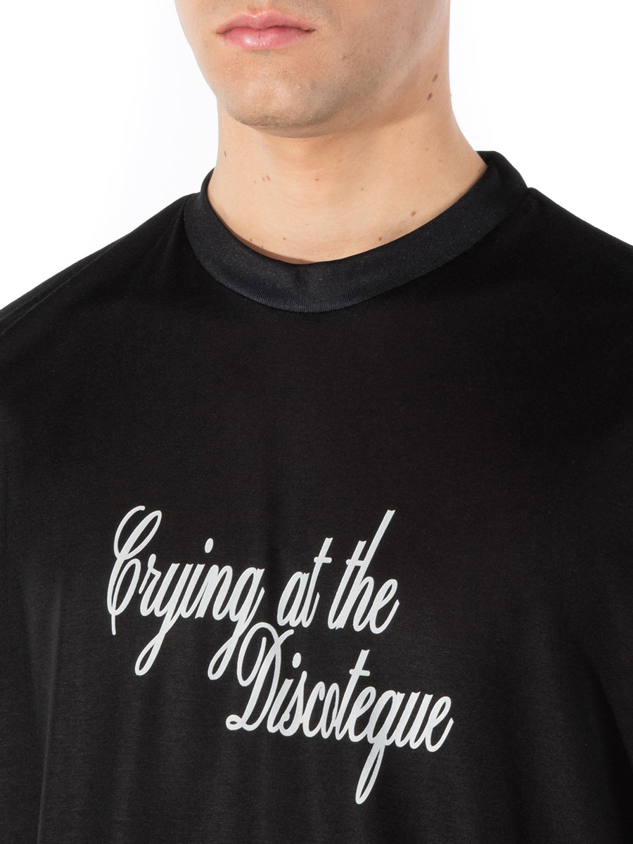 Black Crying@Disco tank top, print detail