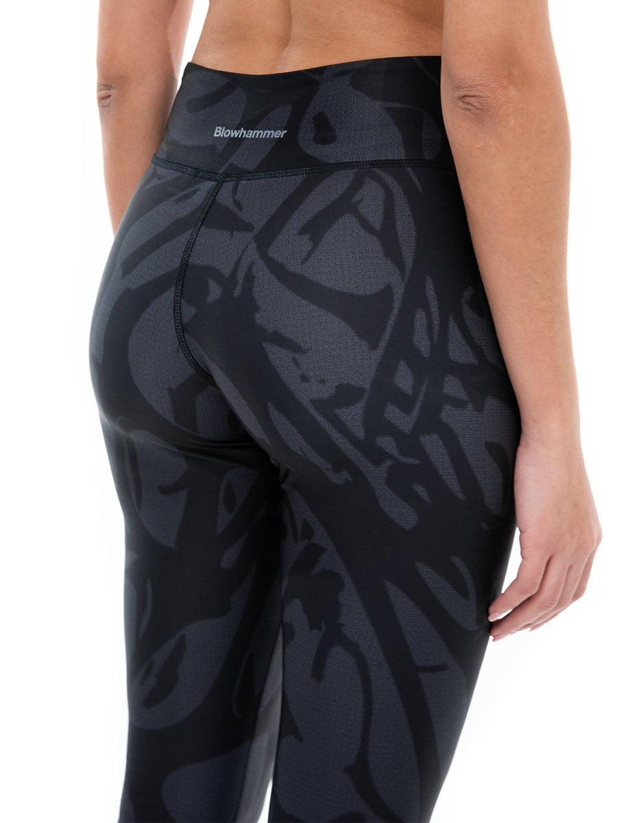 Leggings neri Strand, indossati, primo piano