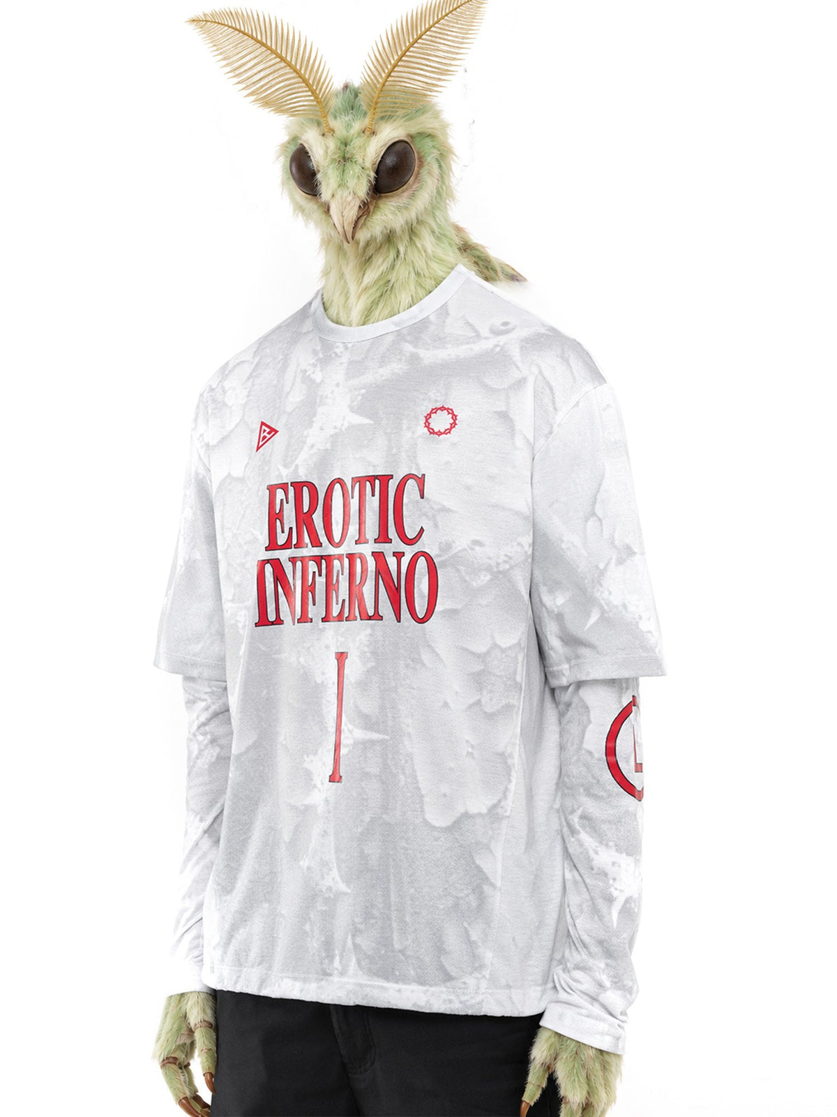Invented character, luna moth, wearing Inferno 1 Long Sleeve T-Shirt