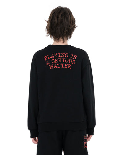 Playing is a seriiouse thing  Crewneck Sweatshirt | Blowhammer