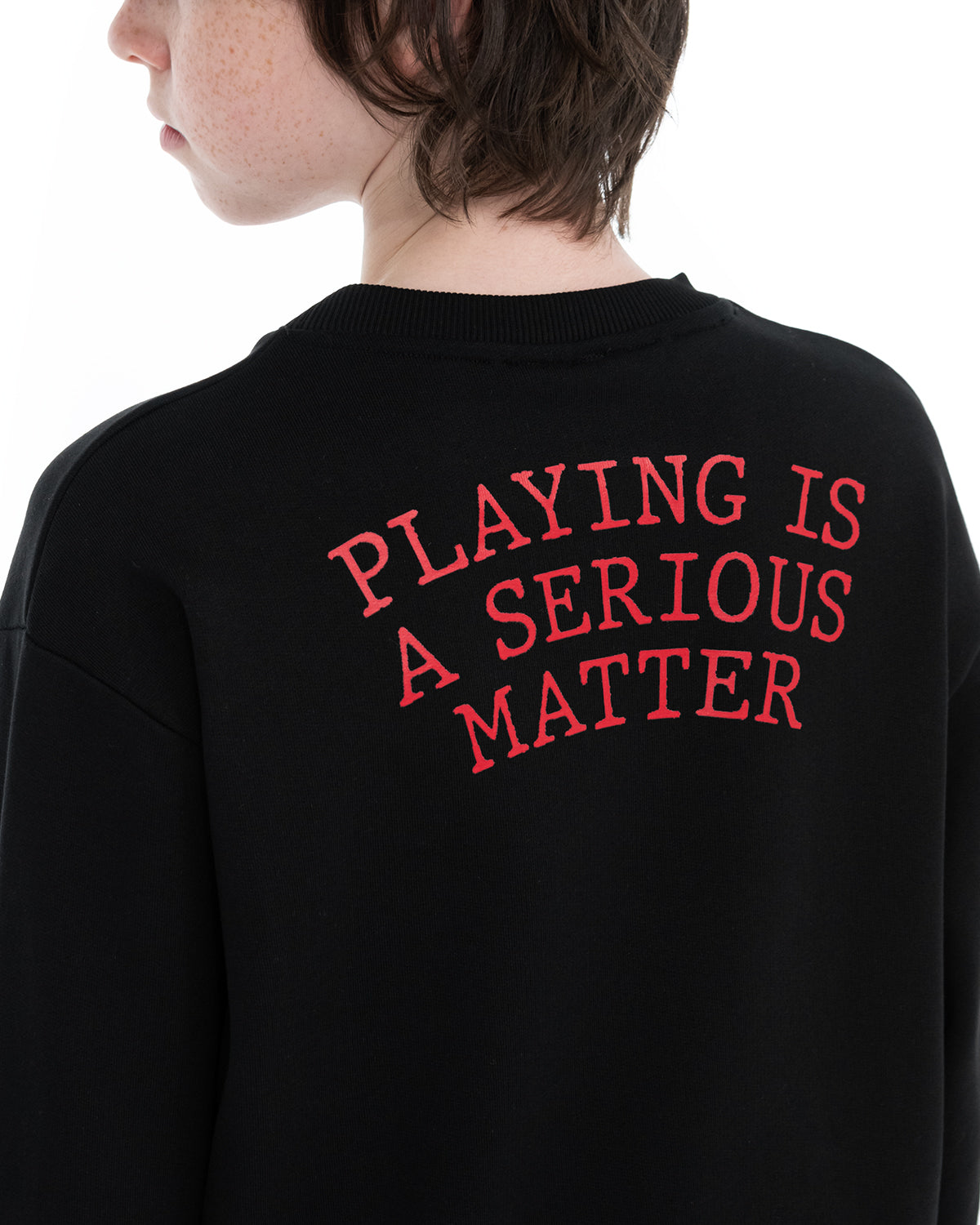 Playing is a seriiouse thing  Crewneck Sweatshirt | Blowhammer